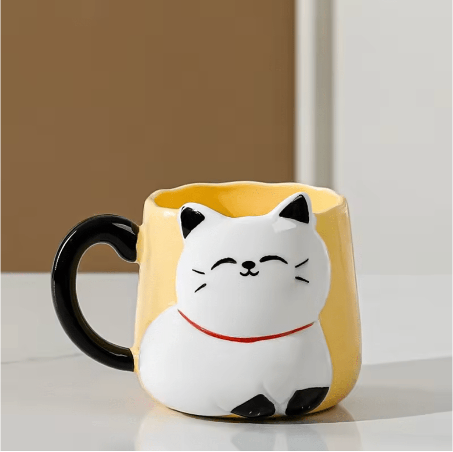 Cartoon Cat Mug - Whisker's Wardrobe