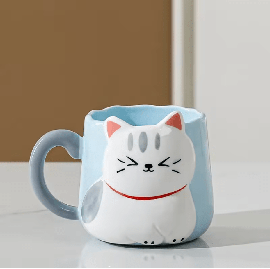 Cartoon Cat Mug - Whisker's Wardrobe