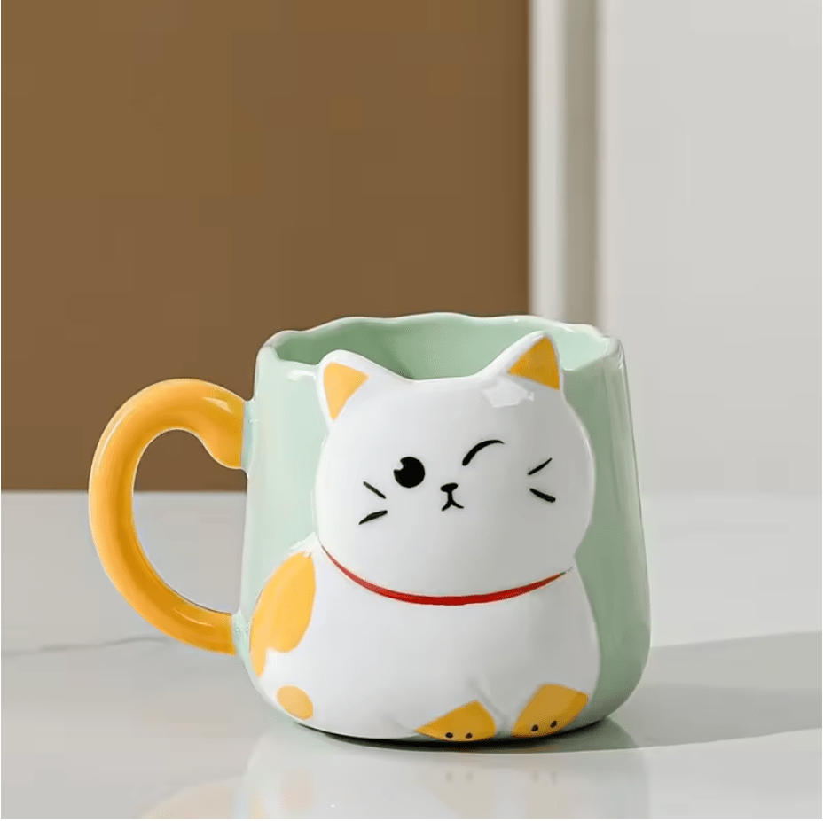 Cartoon Cat Mug - Whisker's Wardrobe