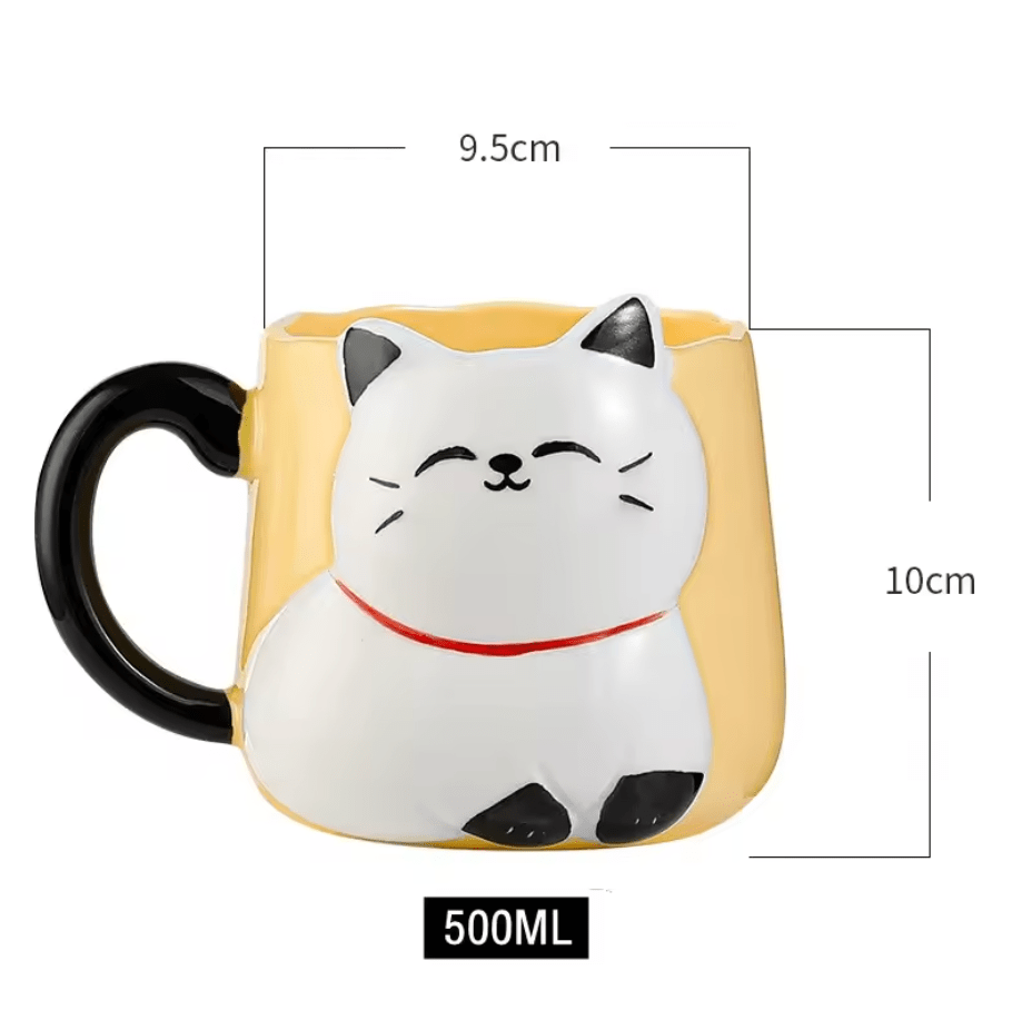 Cartoon Cat Mug - Whisker's Wardrobe