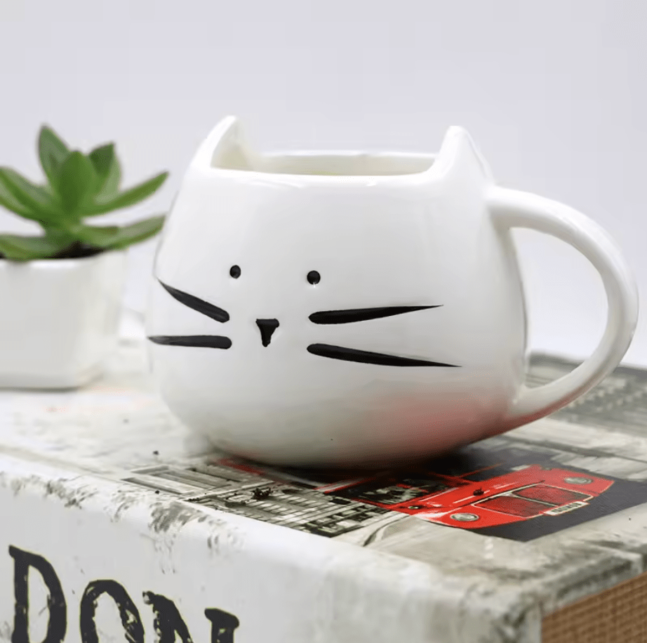 Cute Ceramic Cat Mug - Whisker's Wardrobe