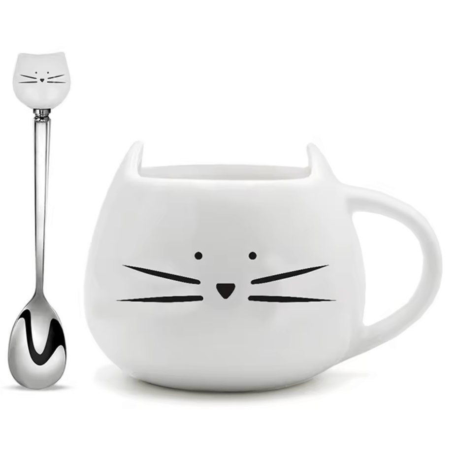 Cute Ceramic Cat Mug - Whisker's Wardrobe